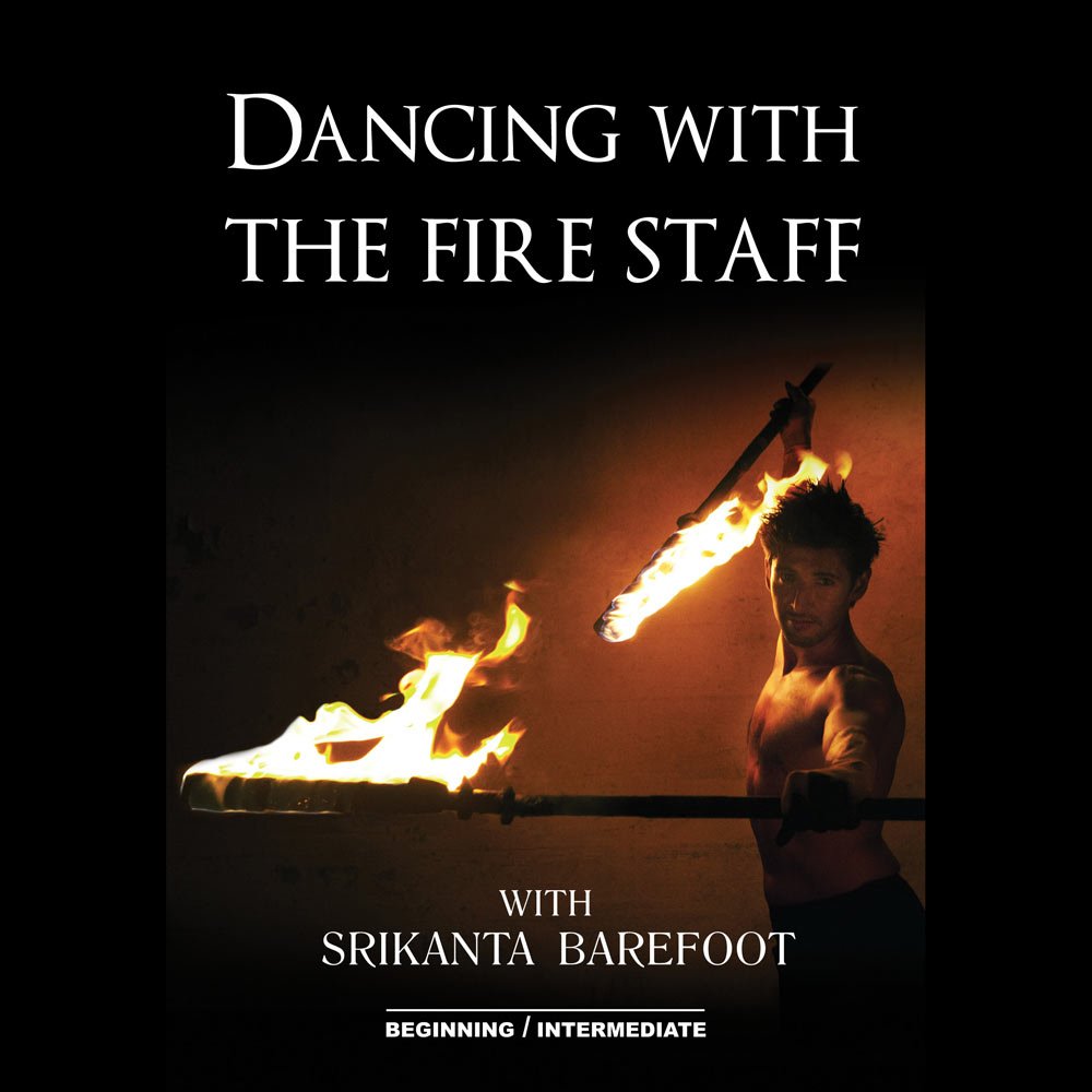 apprendre le bâton de feu avec jongleur de feu Srikanta Barefoot (ex Cirque du Soleil)