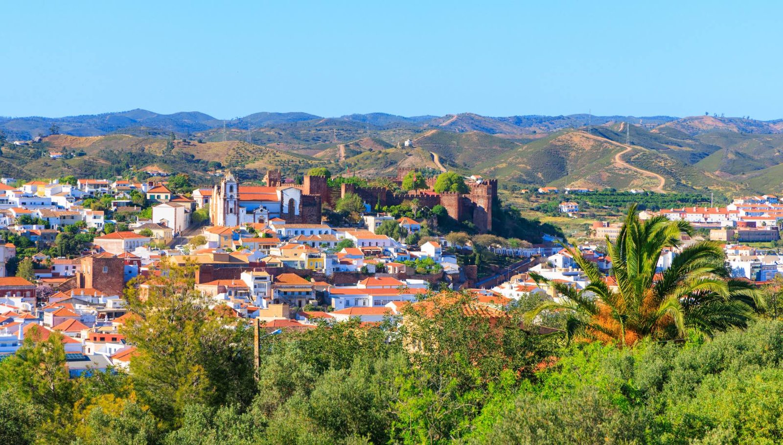 Skyline of Silves, Algarve, location for the 2026 Fire Dance Retreat.